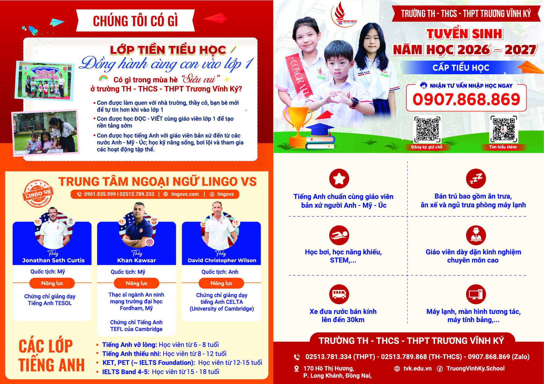 biểu phí trường Trương Vĩnh Ký 2026 - 2027
