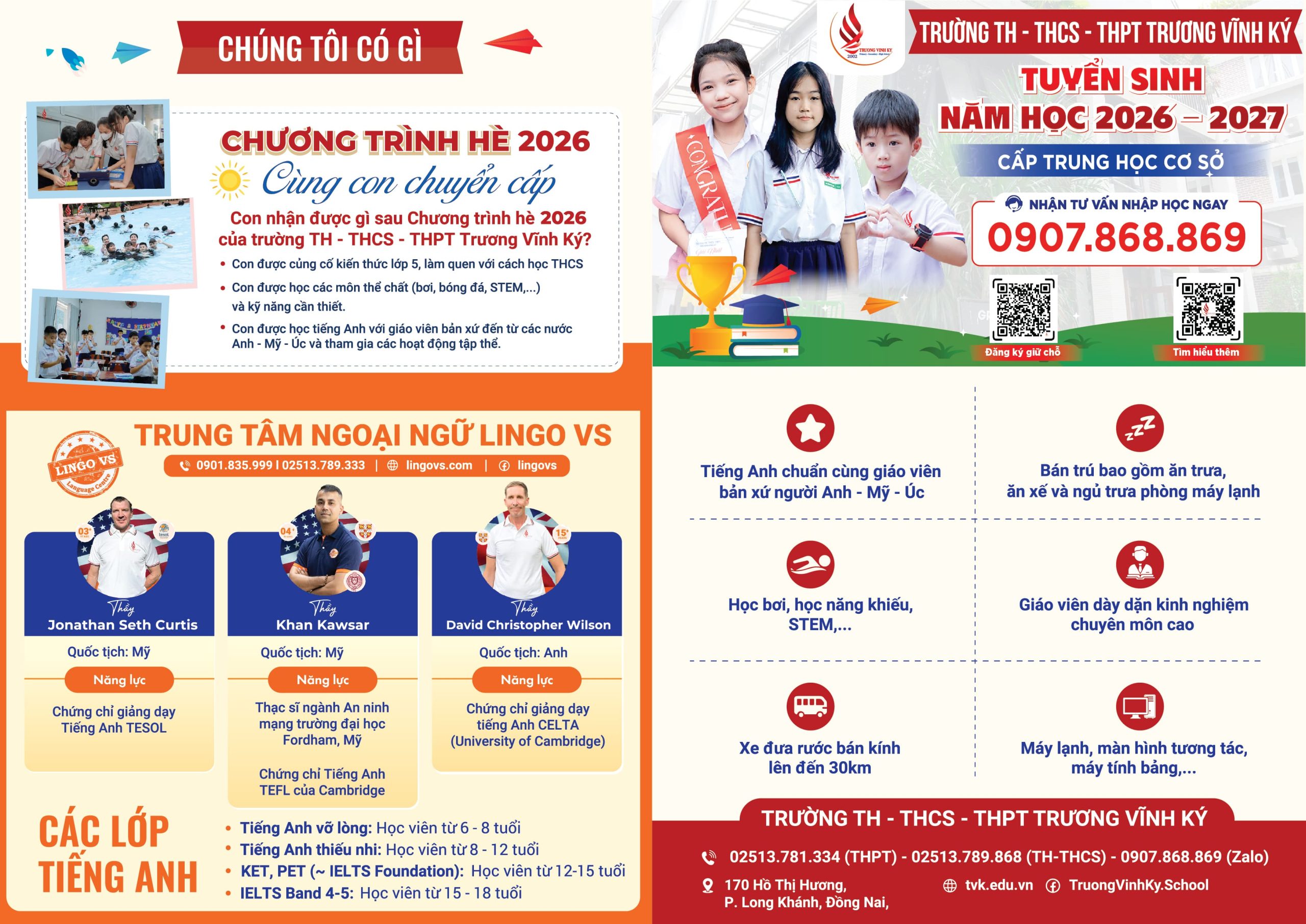 biểu phí trường Trương Vĩnh Ký 2026 - 2027