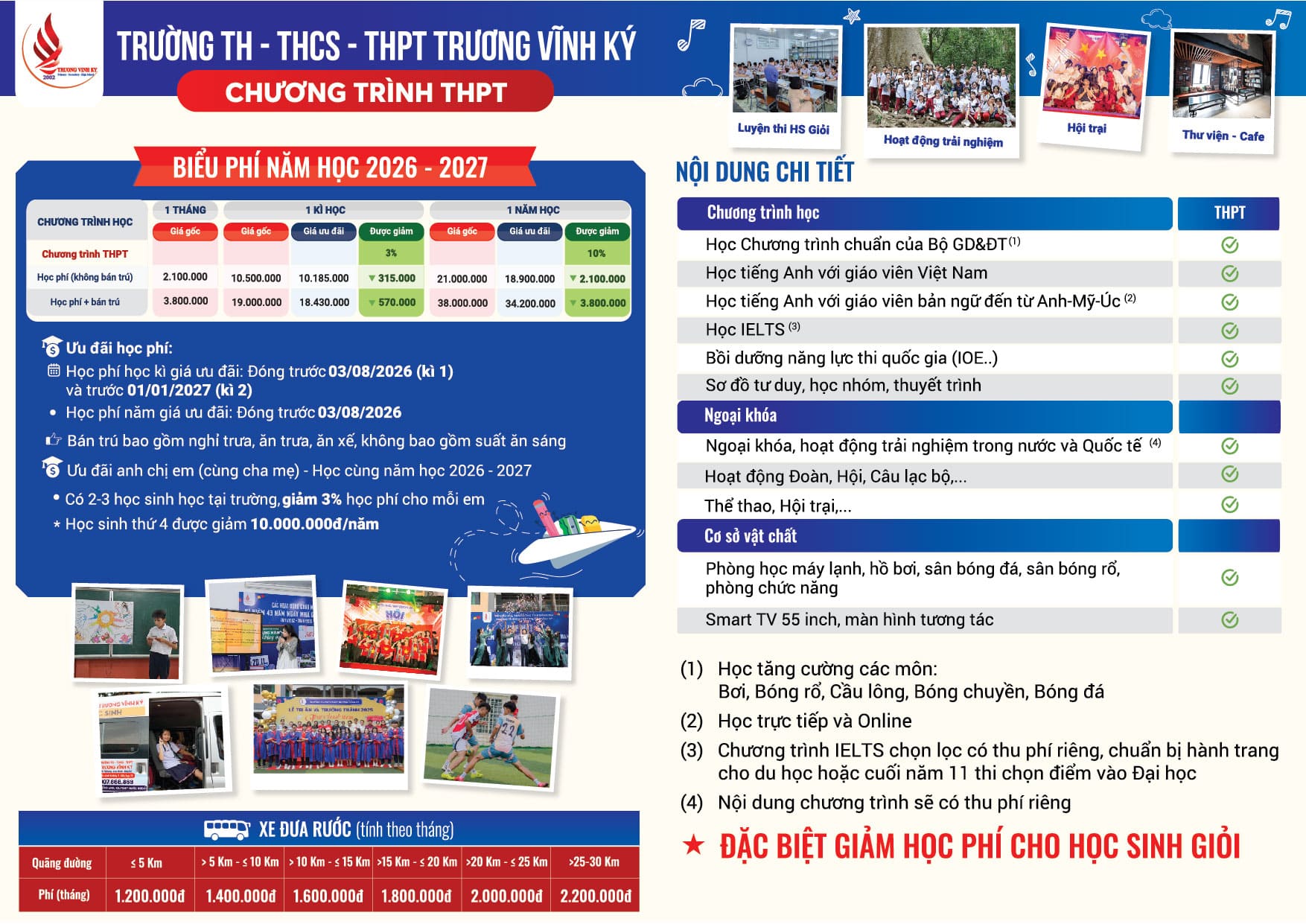 biểu phí trường Trương Vĩnh Ký 2026 - 2027